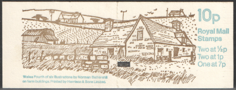 (image for) FA7 / DB6(7) + BMB Perf P1 Wales 10p Folded Booklet.